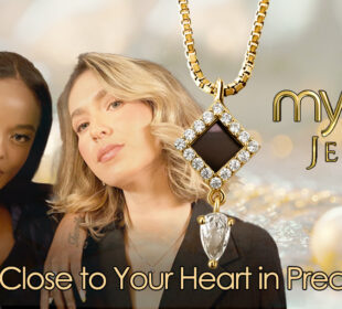 Bible Verse Gift Giving With Cross Pendant Necklace Worn by Model From My Nano Jewelry