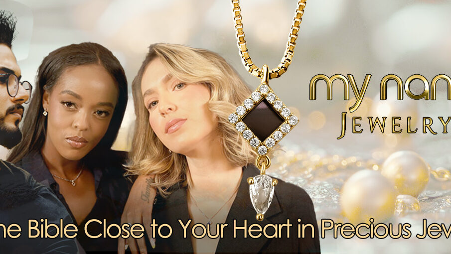 Bible Verse Gift Giving With Cross Pendant Necklace Worn by Model From My Nano Jewelry